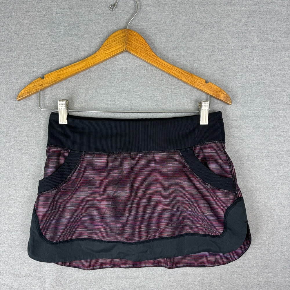 Lululemon Athletica Black and Purple Mini Skirt
